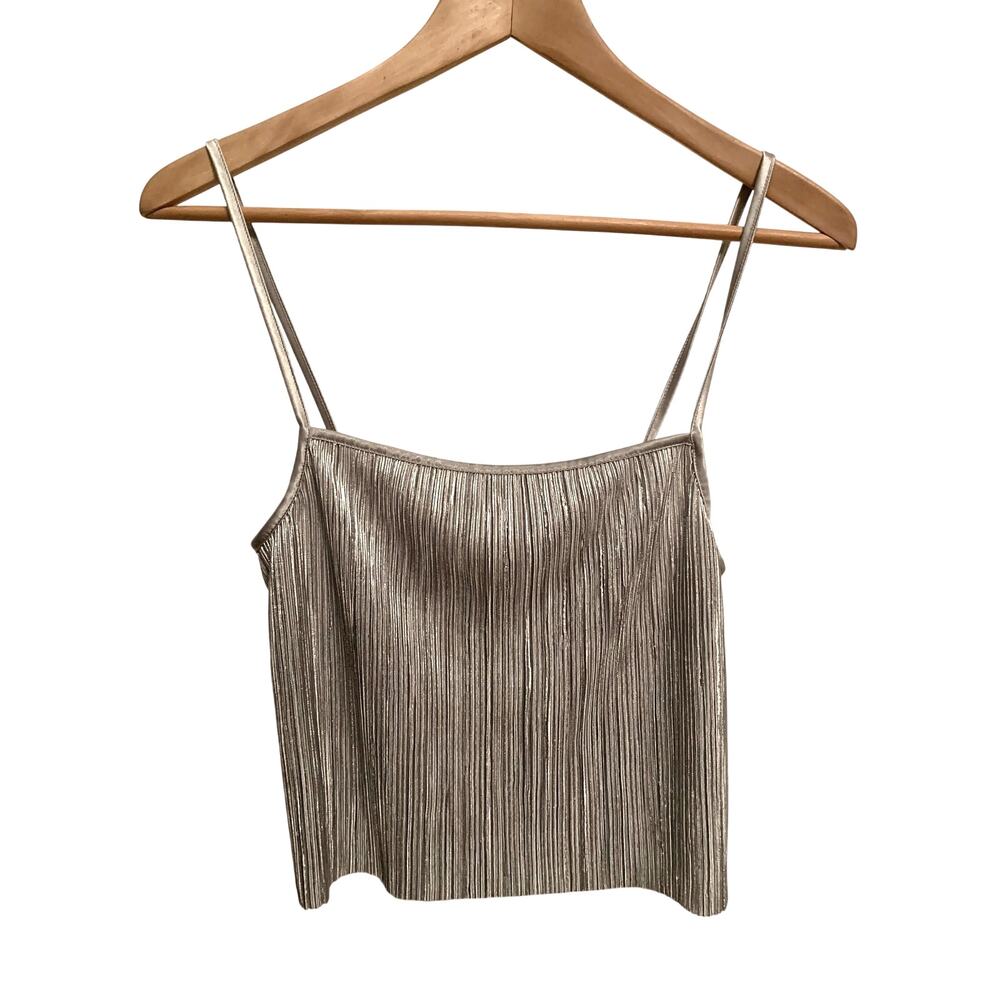 NWT Cami Silver Shimmer Cropped Cami Top, Oak+Fort Size M Fairy Festival Sparkle